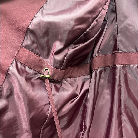 Vintage AK Anne Klein Maroon Fur Collar Coat Womens Size M - Picture 10 of 13